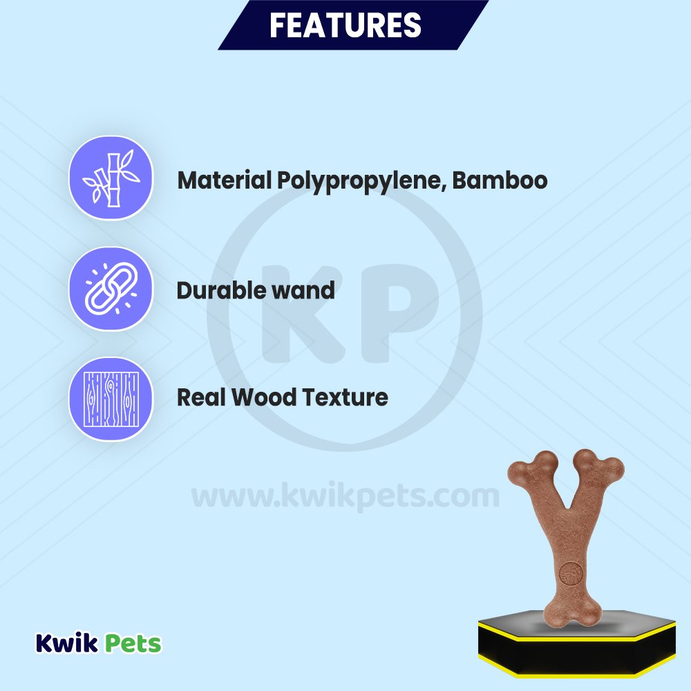 Ethical Bam-Bone Wish Bone Bacon Dog Toy 7 in, Ethical