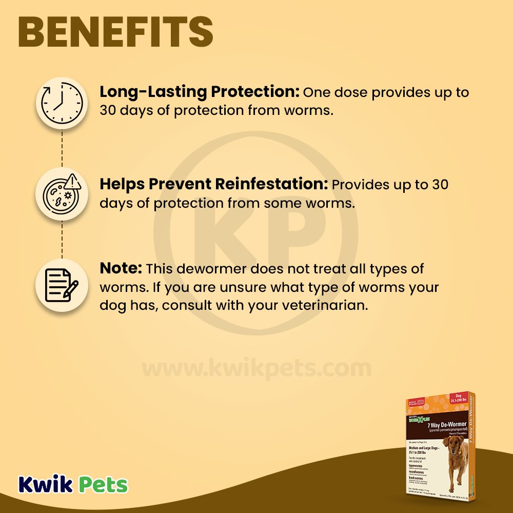 Benefits of Sentry Worm X Plus 7 Way De-Wormer for Large Dogs 2 Count
