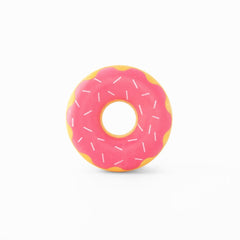 ZippyPaws ZippyTuff Donutz Squeaky Rubber Dog Toy Strawberry Small