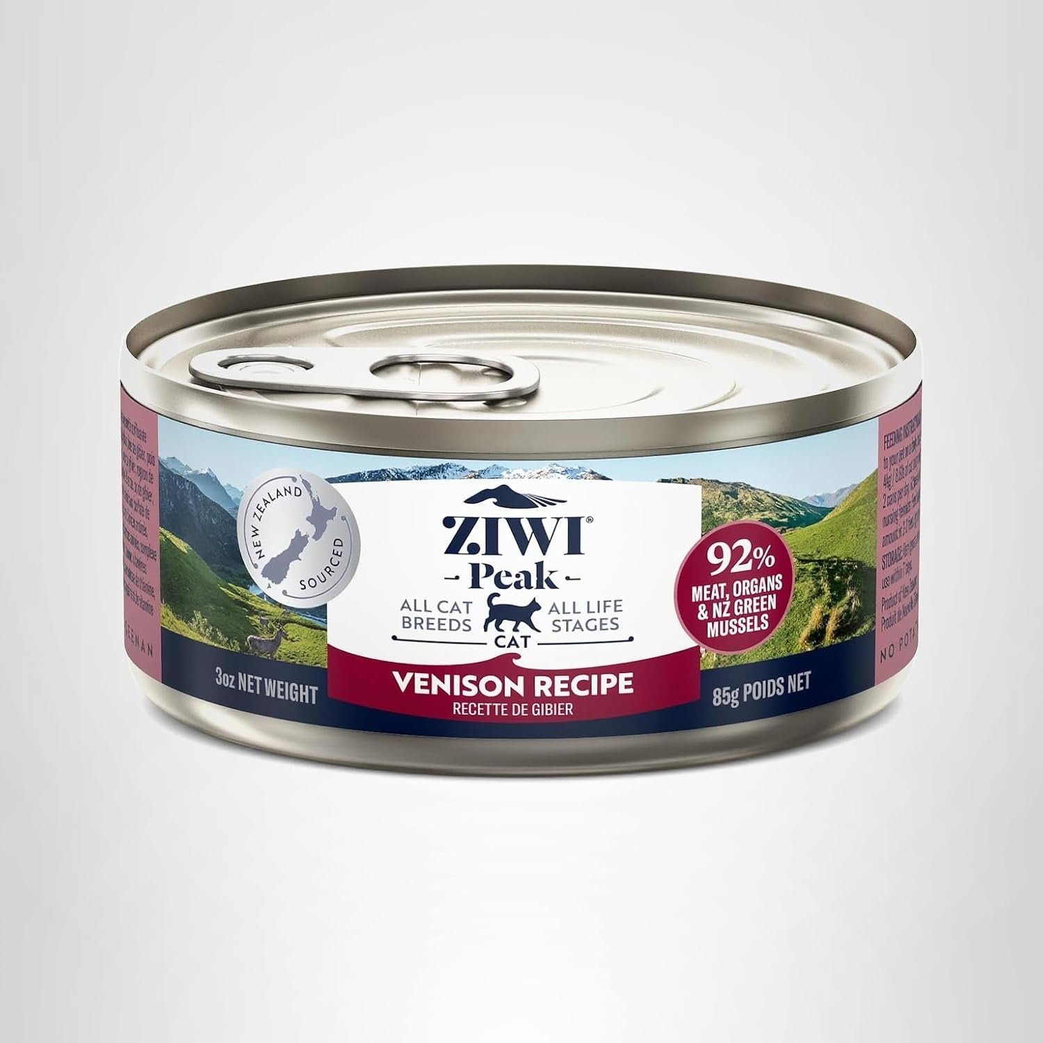 ZIWI Peak Canned Wet Cat Food Venison 3-oz