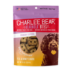 Charlee Bear Bearnola Bites Dog Treats Peanut Butter & Honey 8-oz