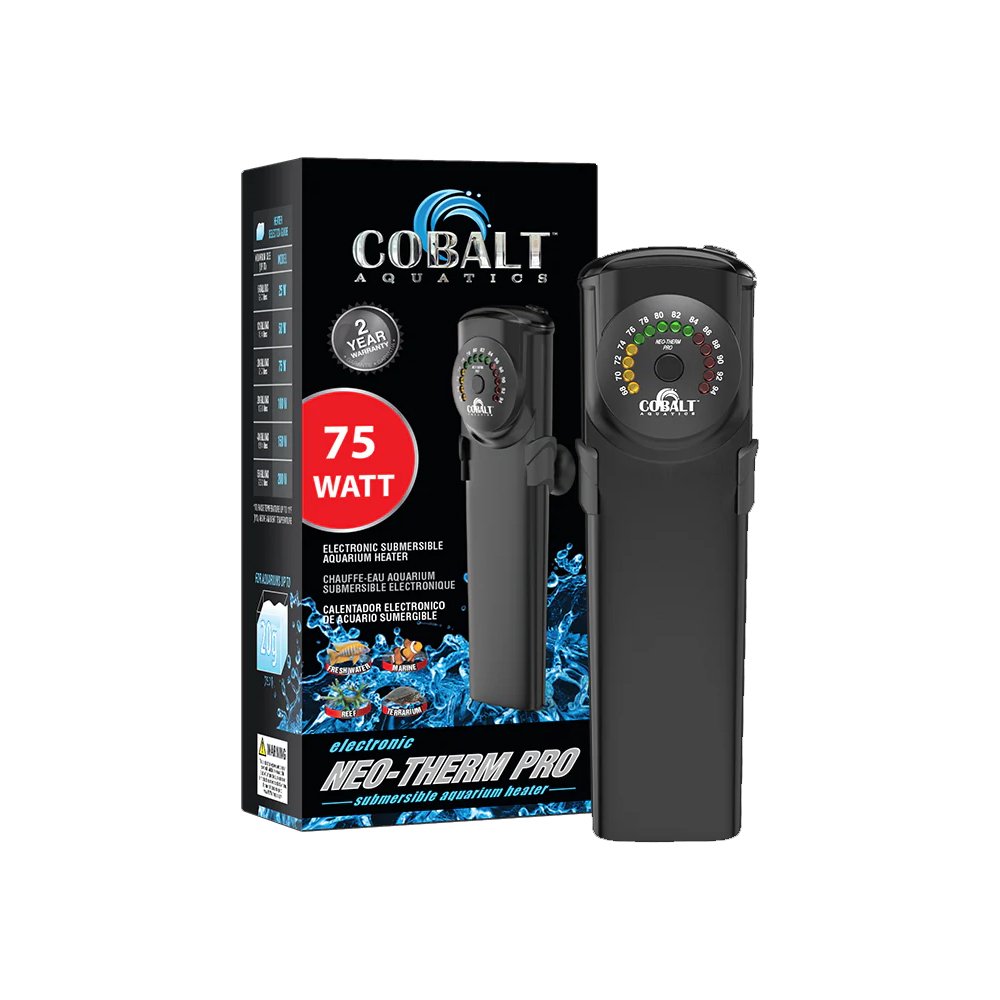 Cobalt Aquatics Neo-Therm Pro Submersible Heater 75W, Kwik Pets