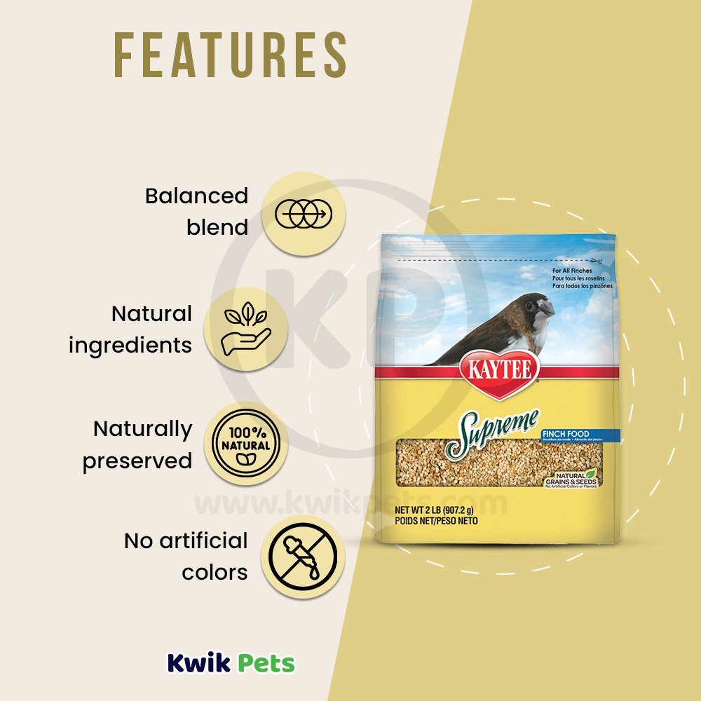 Kaytee Supreme Finch Bird Food 2-lb, Kaytee