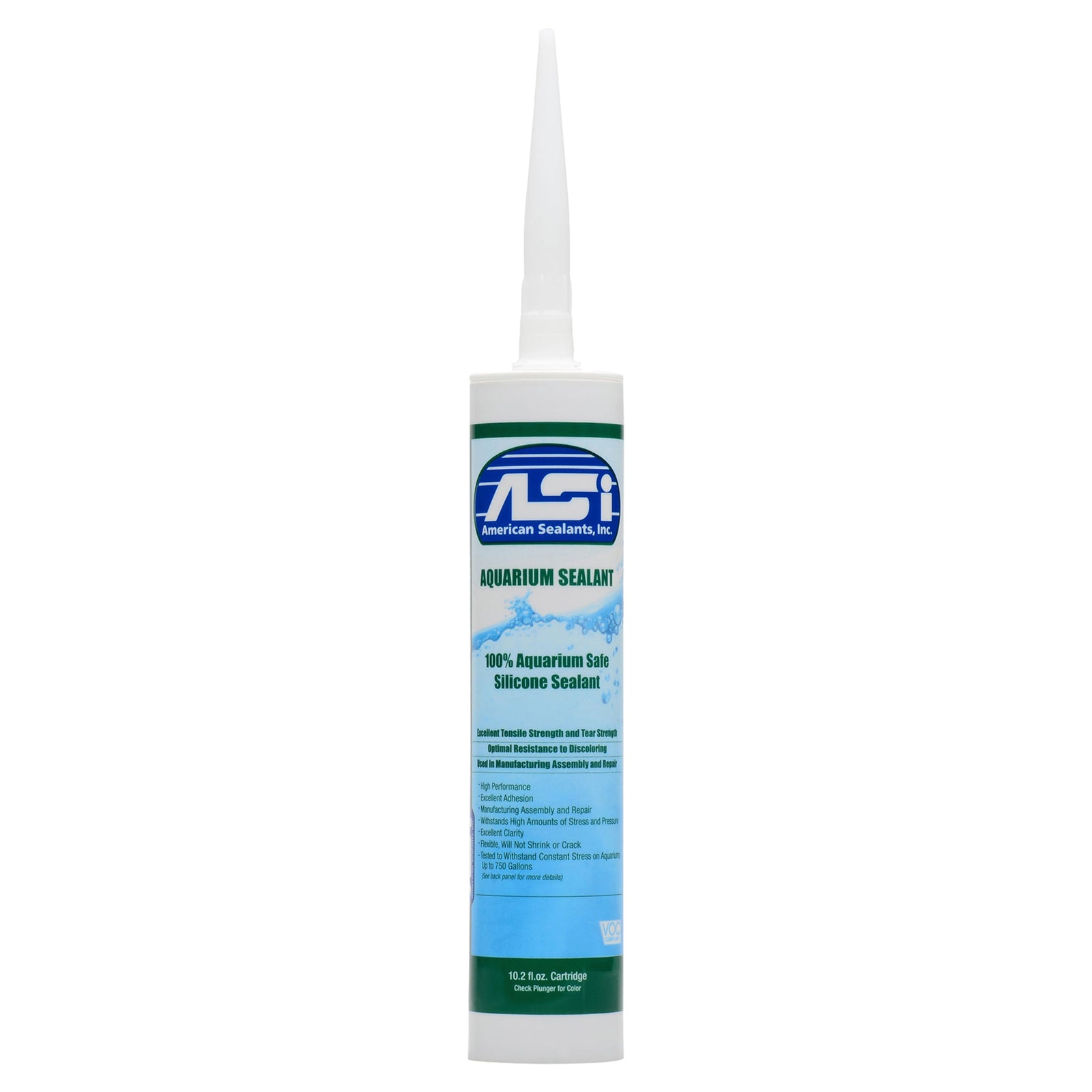 ASI Clear Aquarium Silicone Sealant Cartridge