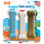 Nylabone Puppy Chew Toy & Treat Variety Triple Pack Chicken Small/Regular - Up To 25-Ibs 3 Count, Kwik Pets