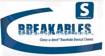 Ceva Clenz-a-dent Breakables Rawhide Dental Dog Chews Small 15 Count 8.4-oz
