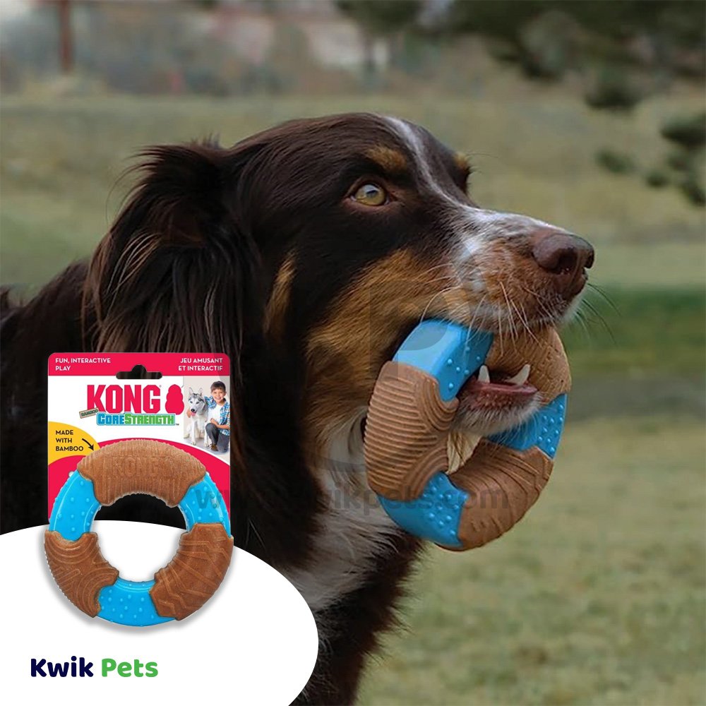 KONG CoreStrength Bamboo Ring Dog Toy Large, Kwik Pets