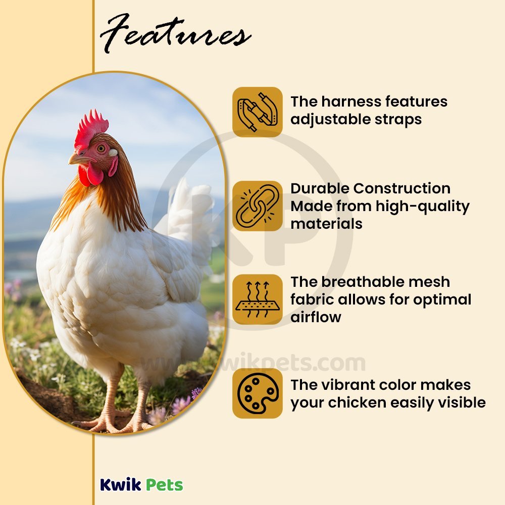 Features of Valhoma Small Chicken Harness Small Hot Pink