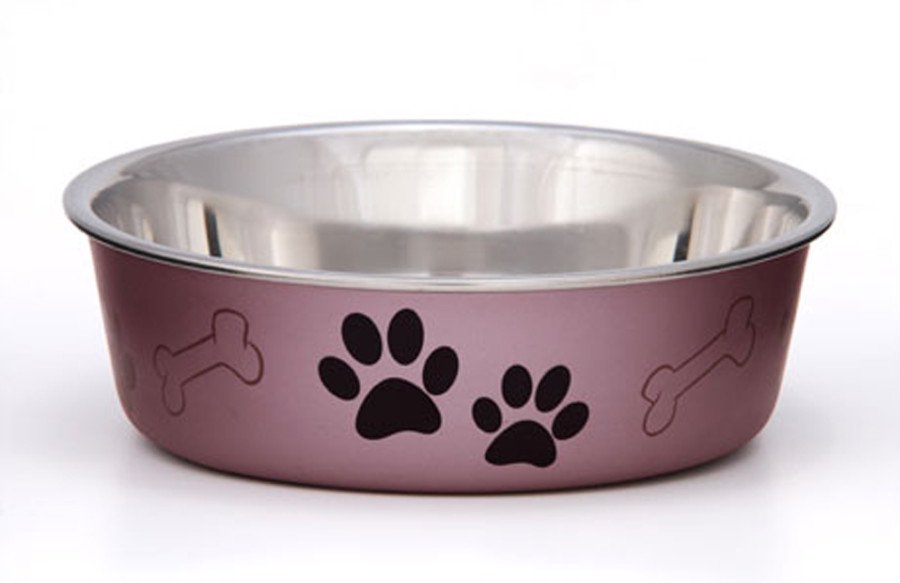 Loving Pets Metallic Dog Bowl Grape Medium