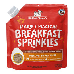 Stella & Chewy's Marie's Magical Breakfast Sprinkles Freeze-Dried Raw Dog Meal Topper Breakfast Burger Recipe 7-oz
