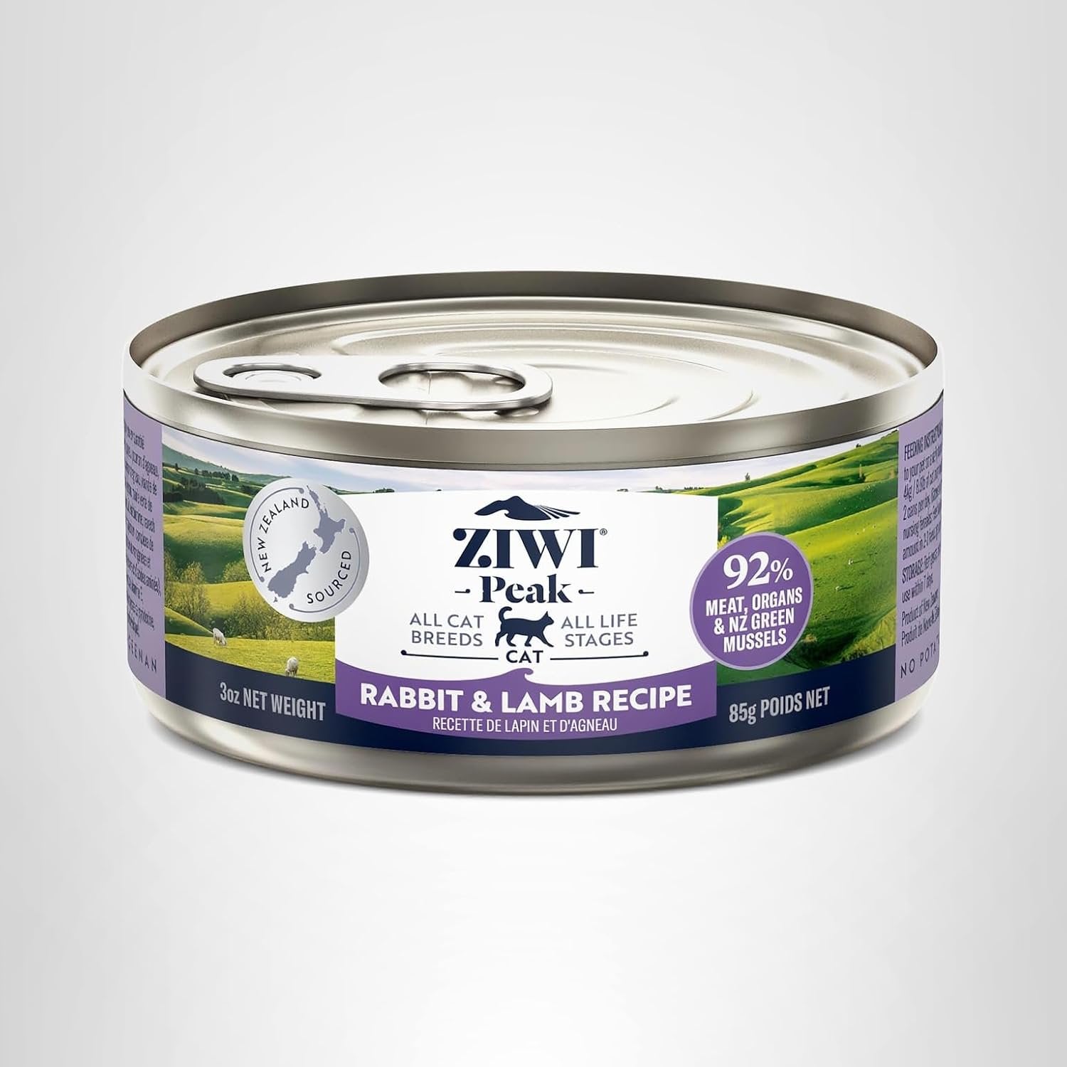 ZIWI Peak Canned Wet Cat Food Rabbit & Lamb 3-oz