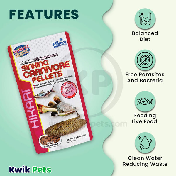 Hikari Sinking Carnivore Pellet 2.61-oz, Hikari