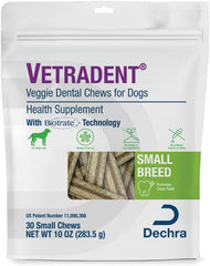 Dechra VETRADENT Veggie Adult Dog Dental Chew Treats Small 30 Count