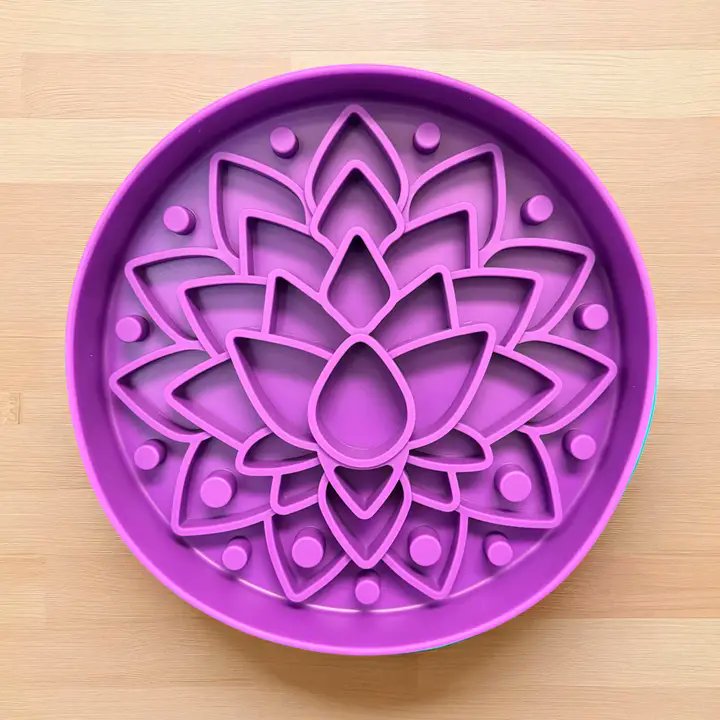 Koira Silicone Dog Slow Feeder with Suction Cup Purple Lotus, Kwik Pets