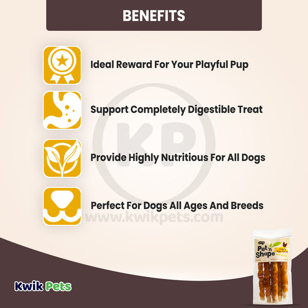 Benefits of Pet 'n Shape Chik 'n Hide Twists Dog Treats 15.3-oz