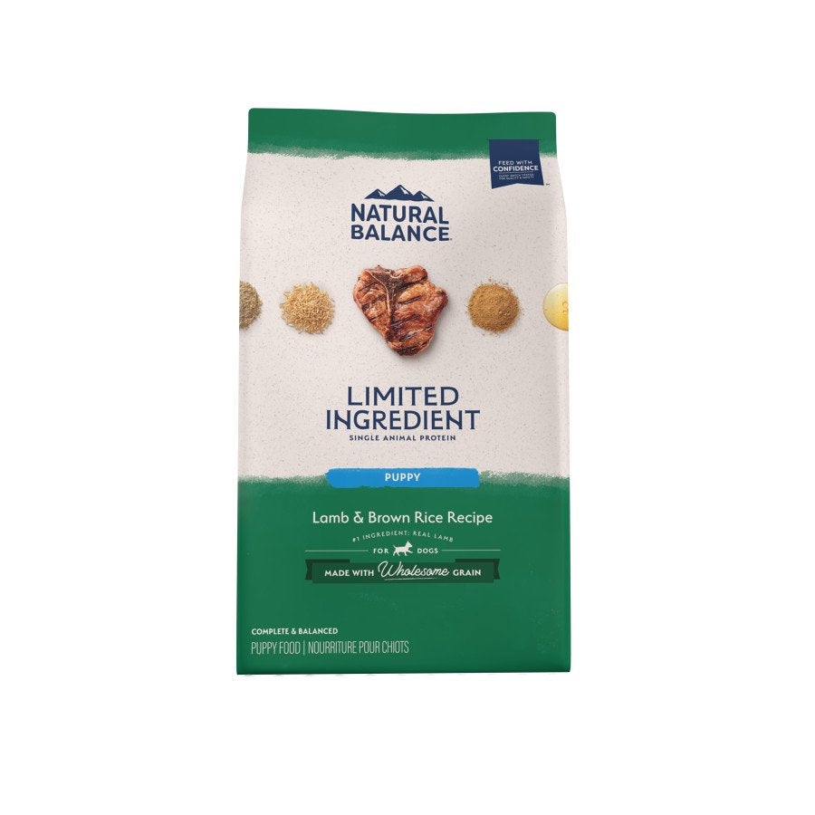 Natural Balance Limited Ingredient Wholesome Grains Puppy Dry Dog Food Lamb & Brown Rice 4-lb