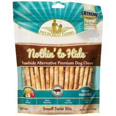 Fieldcrest Farms Nothin' To Hide Small Twist Stix Dog Treat Beef 50 Count