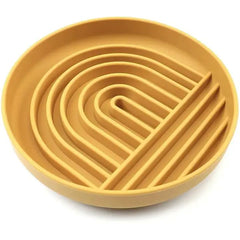 Koira Rainbow Silicone Dog Slow Feeder Lick Mat with Suction Yellow