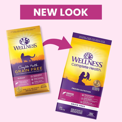 New Look of Wellness Complete Health Grain-Free Indoor Adult Dry Cat Food Salmon & Herring Meal Recipe 5.5-lb