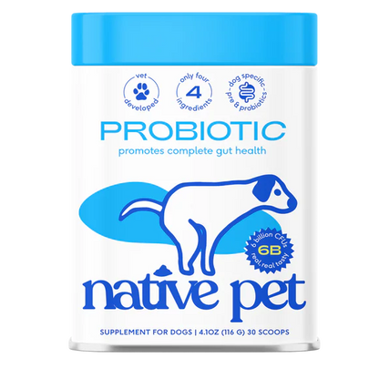 Native Pet Probiotic Vet-Formulated Powder Digestive Supplement for Dogs 4.1-oz, Kwik Pets
