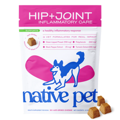 Native Pet Hip & Joint Inflammatory Care Chews Supplement for Dogs 30 Count