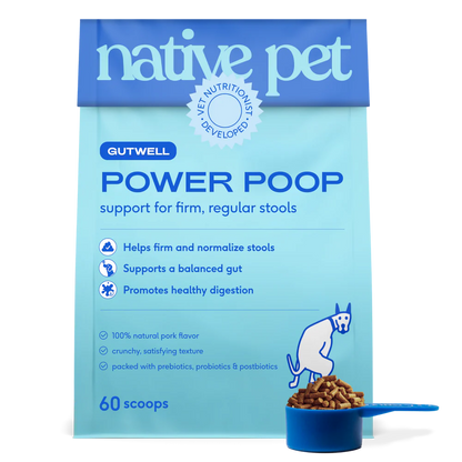 Native Pet Gutwell Power Poop Digestion Support Supplement for Dogs 12.7-oz, Kwik Pets