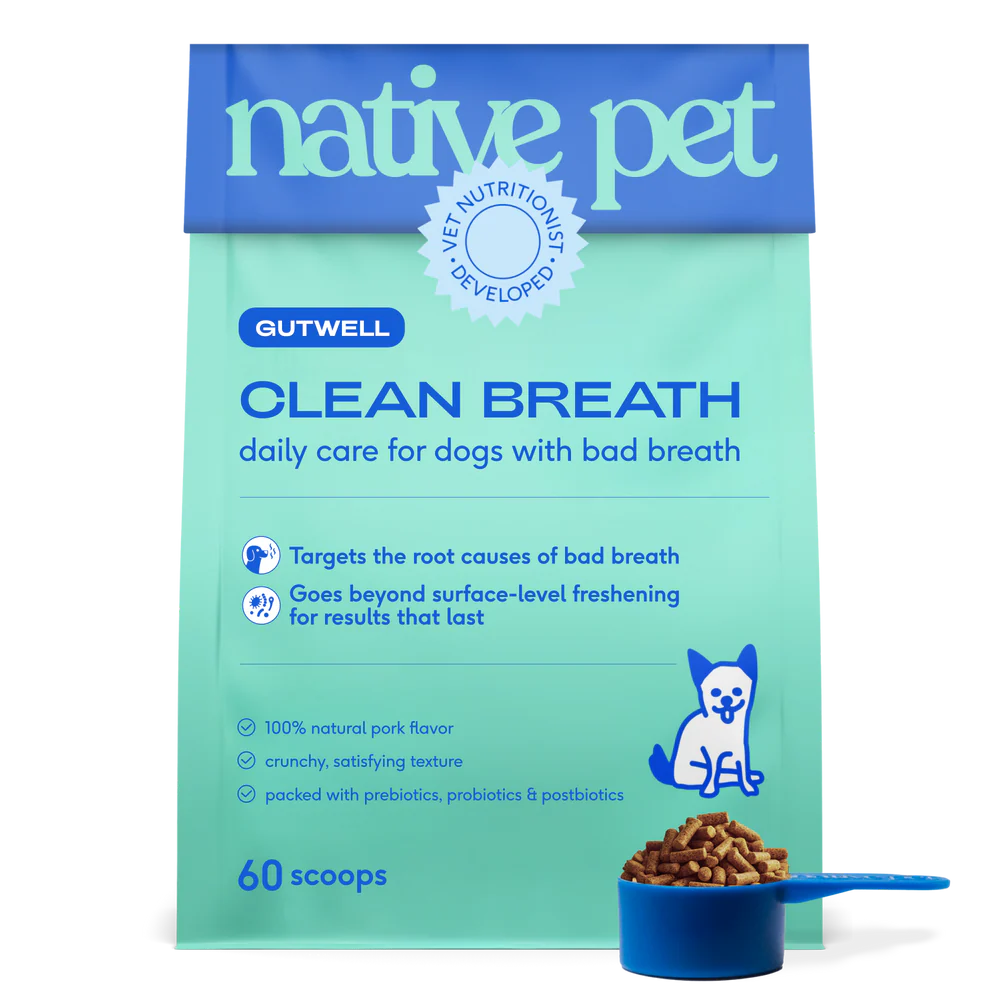 Native Pet Gutwell Clean Breath Dog Dental Care Supplement 12.7-oz, Kwik Pets