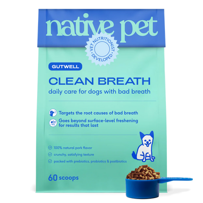 Native Pet Gutwell Clean Breath Dog Dental Care Supplement 12.7-oz, Kwik Pets