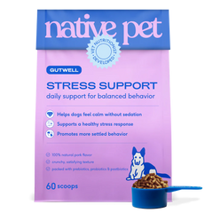 Native Pet GutWell Stress Support Anxiety Relief & Calming Supplement for Dogs 12.7-oz
