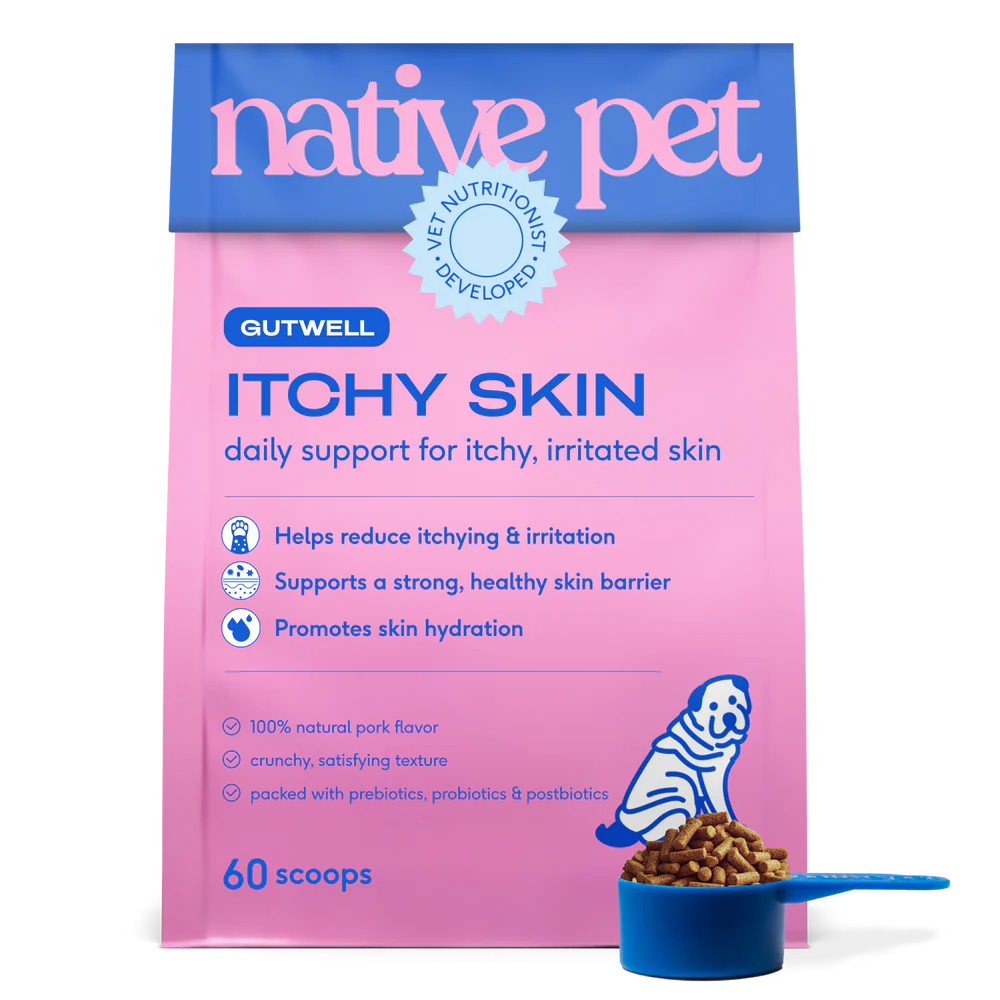 Native Pet GutWell Itchy Skin Relief Supplement for Dogs 12.7-oz, Kwik Pets