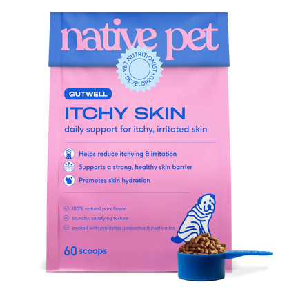 Native Pet GutWell Itchy Skin Relief Supplement for Dogs 12.7-oz, Kwik Pets