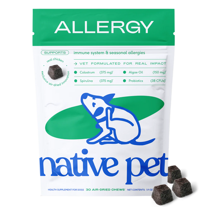 Native Pet Allergy Chews Immune & Itch Relief Supplement for Dogs 30 Count, Kwik Pets