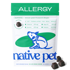 Native Pet Allergy Chews Immune & Itch Relief Supplement for Dogs 30 Count