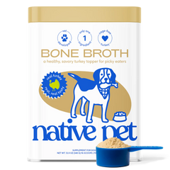 Native Pet Organic Turkey Bone Broth Powder Grain-Free Dog Food Topper 12-oz