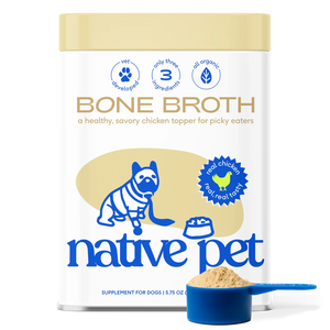 Native Pet Organic Chicken Bone Broth Powder Grain-Free Dog Food Topper 5.75-oz, Kwik Pets