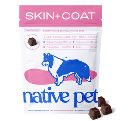 Native Pet Skin & Coat Chews Supplement for Dogs 30 Count