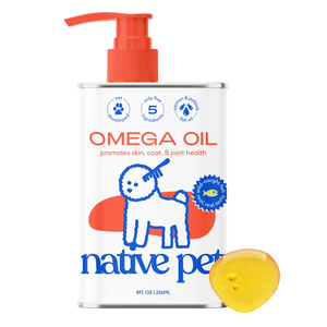 Native Pet Omega-3 Fish Oil & Alaskan Salmon Oil Skin & Coat Health Supplement for Dogs 8-oz, Kwik Pets