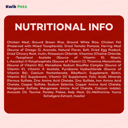Nutrition of AvoDerm Natural Chicken & Herring Meal Formula Dry Cat Food 3.5-lb