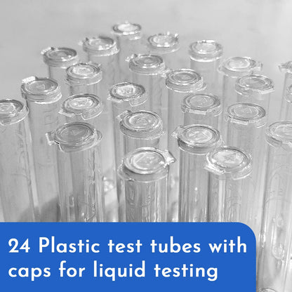 Pack of API Plastic Test Tubes with Caps for Aquarium 24 Count