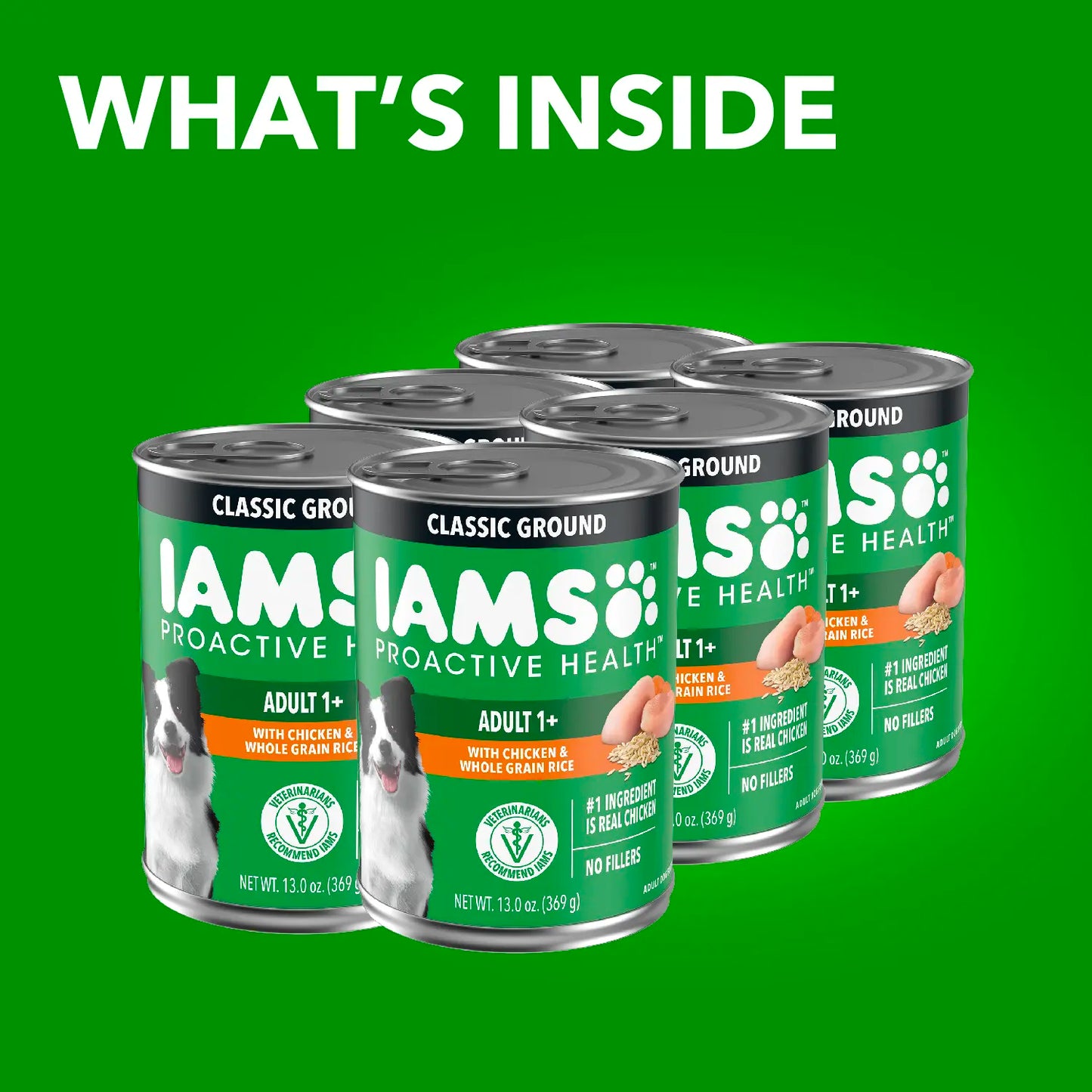 IAMS Proactive Health Adult Wet Dog Food Pate with Chicken & Rice 6 Count 13-oz, Kwik Pets