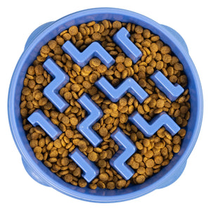 Product info of Outward Hound Fun Feeder Interactive Dog Bowl Slow Feeder Blue Large