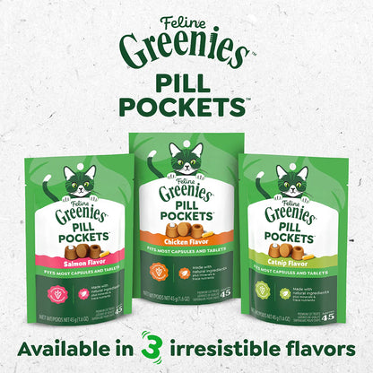Product Family of Greenies Feline Pill Pockets Cat Treats Chicken 1.6-oz 45 Count