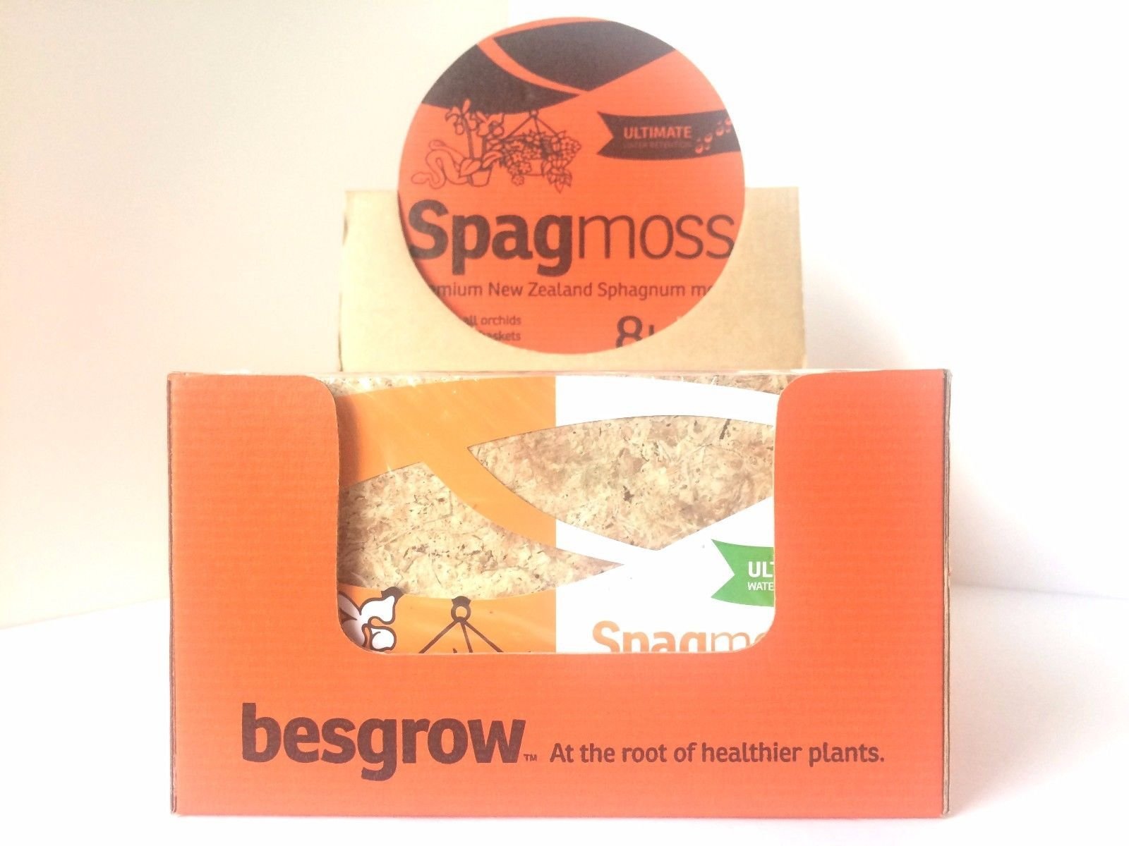 12 Count Display Box New Zealand Sphagnum Moss 100 Grams Long Fiber 8 L Spagmoss - Kwik Pets