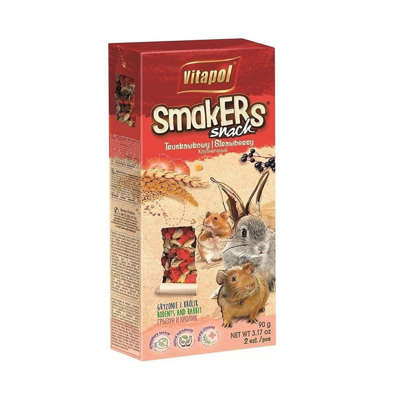 A & E Cages Vitapol Smakers Strawberry Small Animal Treat Stick 2 ct - Kwik Pets