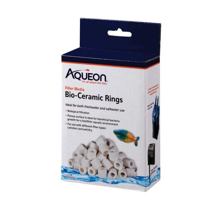 Aqueon Bio-Ceramic Ring Filter Media 1lb - Kwik Pets