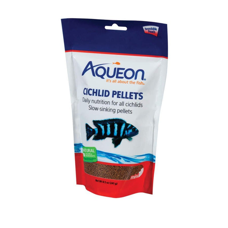 Aqueon Cichlid Pellet Fish Food Mini 8.5oz Bag - Kwik Pets