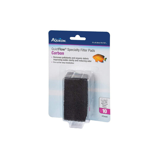 Aqueon QuietFlow 10 Specialty Filter Pads Carbon 4pk - Kwik Pets