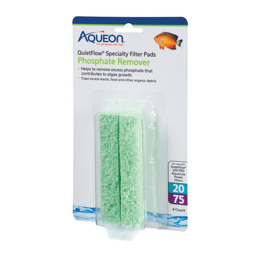 Aqueon QuietFlow 20/75 Specialty Filter Pads Phosphate 4pk - Kwik Pets