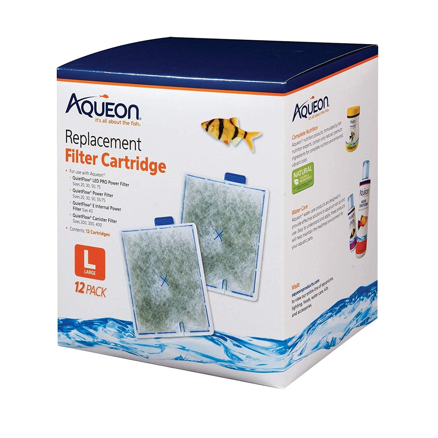 Aqueon Replacement Filter Cartridge Large 12 Pack - Kwik Pets