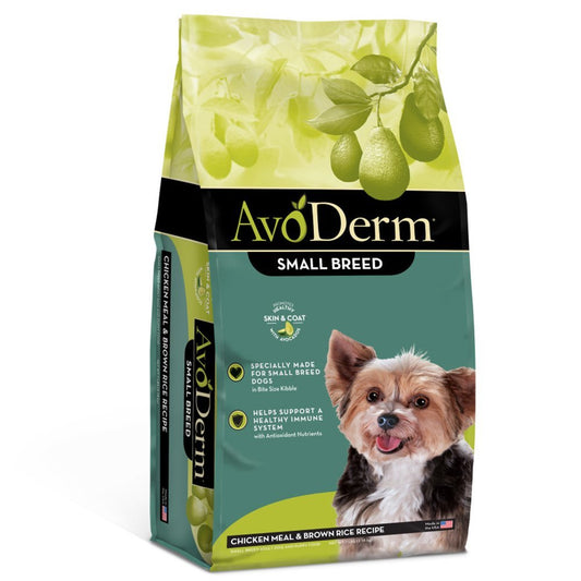 AvoDerm Natural Chicken Meal & Brown Rice - Small Breed Dry Dog Food 7 lb - Kwik Pets